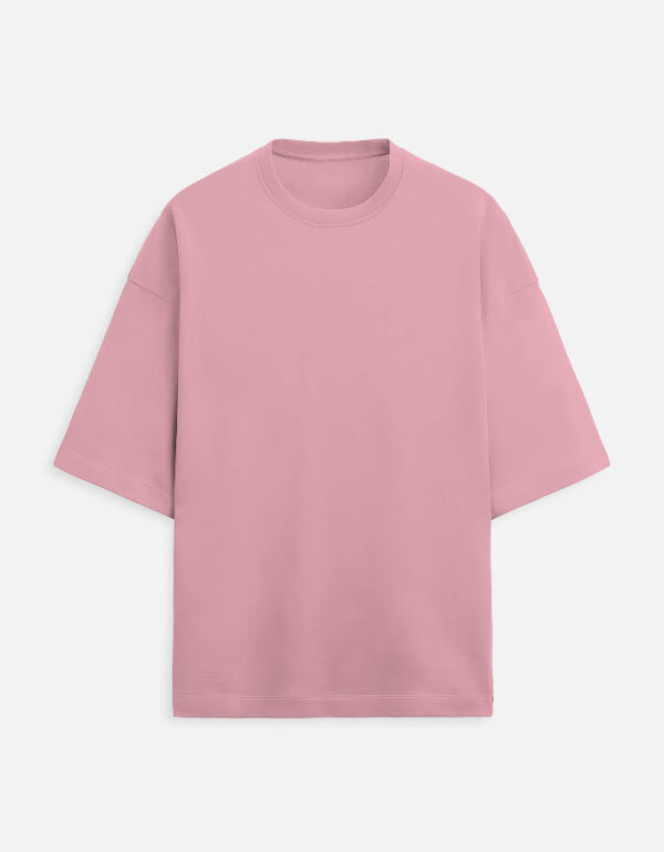 Unisex Terry Oversized Tee — Flamingo, front